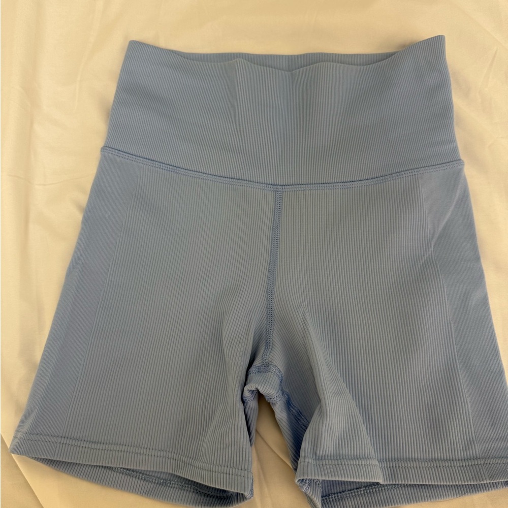 Athleta Elation Ribbed High Rise Biker Shorts